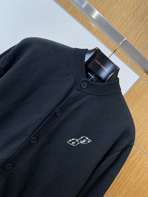 ワイスリー WE11DONE ビーズロゴニットカーディガン