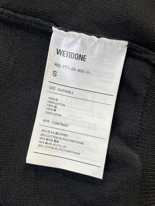 ワイスリー WE11DONE ビーズロゴニットカーディガン