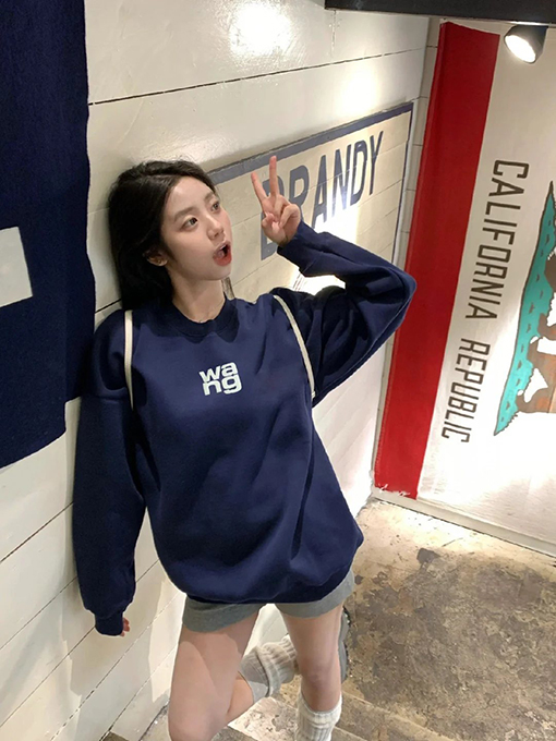 アレキサンダーワン ALEXANDER WANG レタープリントクルーネックスウェットシャツ