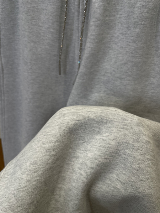 アレキサンダーワン ALEXANDER WANG ラインストーンドローストリングワイドレッグカジュアルパンツ