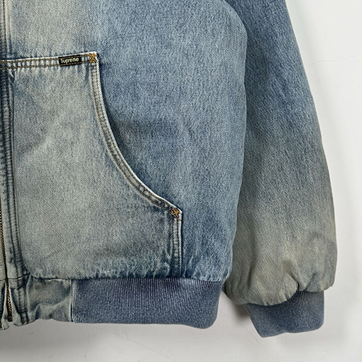 シュプリーム SUPREME REFLECTIVE ARC HOODED WORK JACKET 反射ロゴデニムジャケット