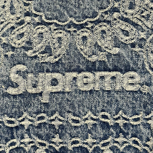 シュプリーム SUPREME BANDANA JACQUARD DENIM HOODED WORK JACKET ペイズリージャカードキルティングデニムジャケット