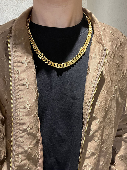 グッチ Anger Forest シリーズ ダブルG ヴィンテージチェーンネックレス