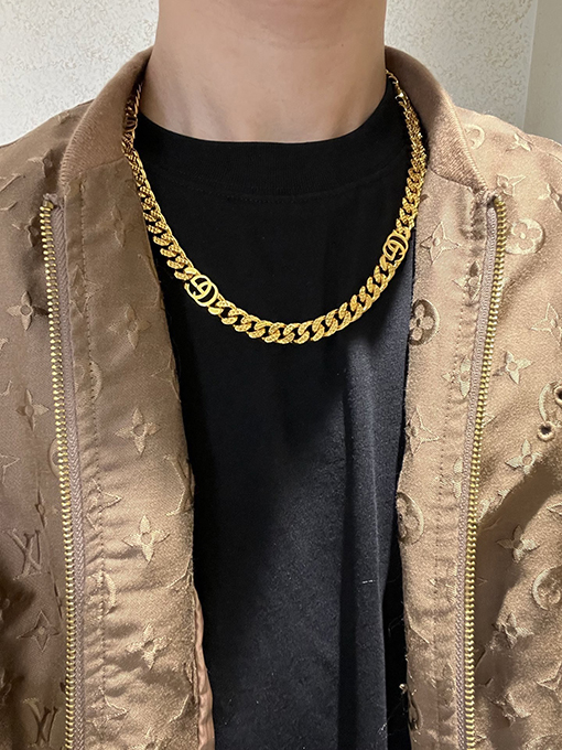 グッチ Anger Forest シリーズ ダブルG ヴィンテージチェーンネックレス