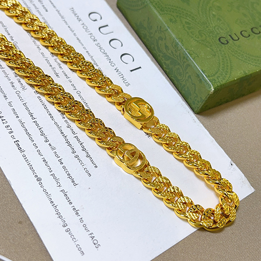グッチ Anger Forest シリーズ ダブルG ヴィンテージチェーンネックレス
