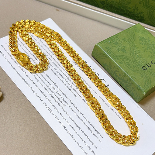 グッチ Anger Forest シリーズ ダブルG ヴィンテージチェーンネックレス