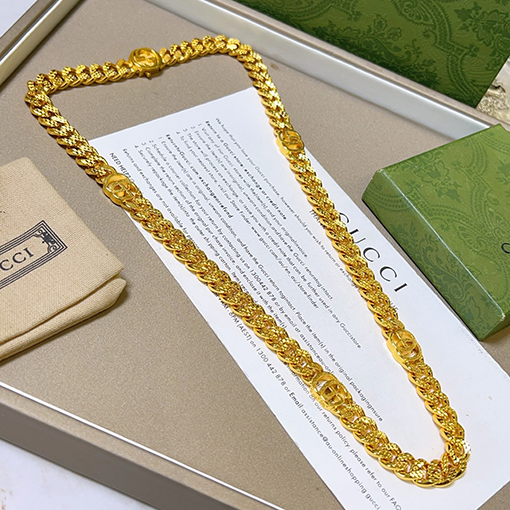 グッチ Anger Forest シリーズ ダブルG ヴィンテージチェーンネックレス