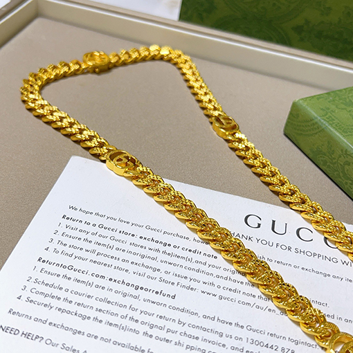 グッチ Anger Forest シリーズ ダブルG ヴィンテージチェーンネックレス