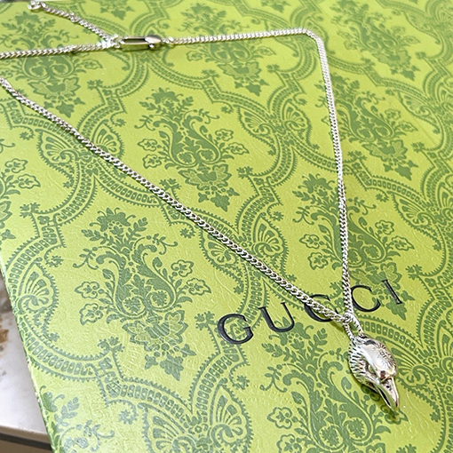 グッチ Anger Forest シリーズ ダブルG ダブルリング イーグルヘッドネックレス