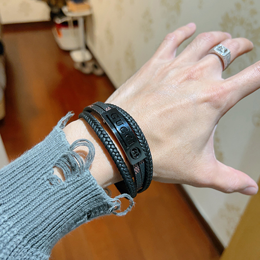 グッチコピー Anger Forest シリーズ ダブルG レトロ シルバーブレスレット