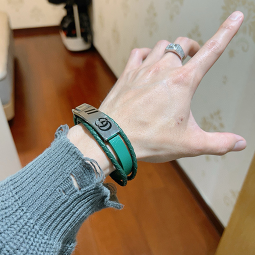 グッチ Anger Forest クラシックシリーズ ダブルG レトロ シルバーブレスレット