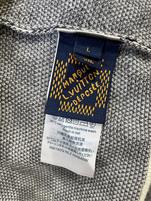 ルイヴィトンコピー クラシックカラーブロックチェック柄ジャカードクルーネックニットセーター