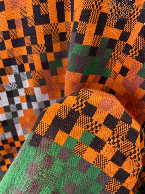 ルイヴィトン ファッションカラーブロックチェック柄ジャカードクルーネックニットセーター