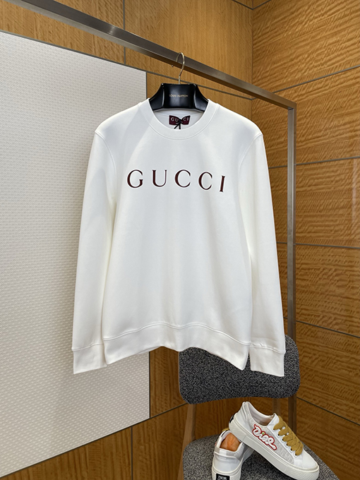 グッチ GUCCI レターロゴプリントクルーネックスウェットシャツ