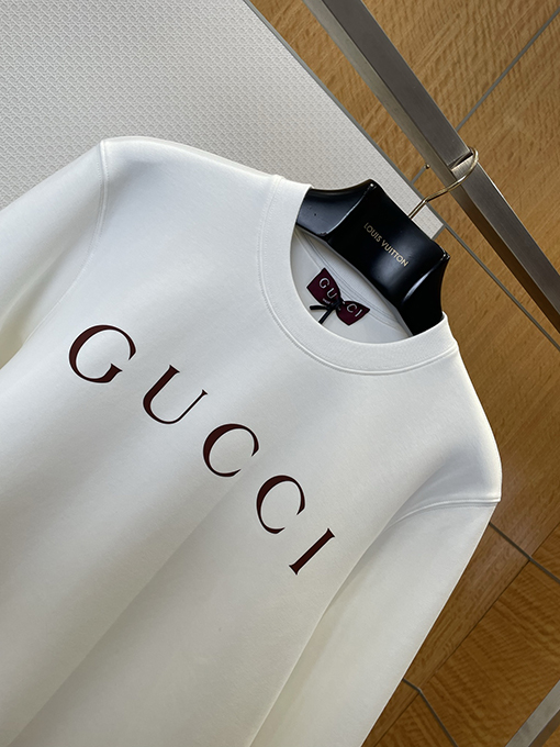 グッチ GUCCI レターロゴプリントクルーネックスウェットシャツ