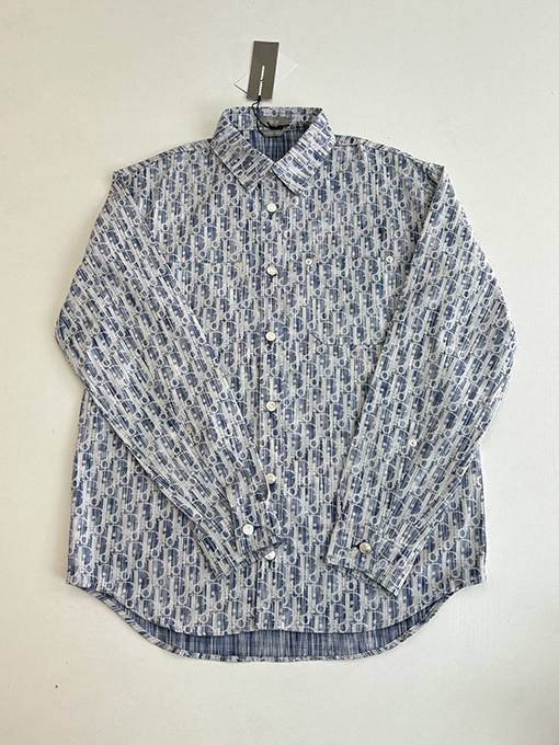 ディオール クラシックなモノグラム総柄デニムシャツジャケット