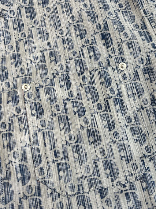 ディオール クラシックなモノグラム総柄デニムシャツジャケット