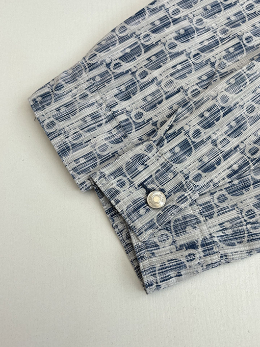 ディオール クラシックなモノグラム総柄デニムシャツジャケット