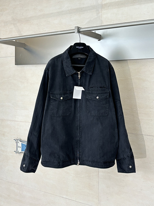 クロムハーツ 新作ヘリンボーン柄ウォッシュワークウェア中綿ジャケット