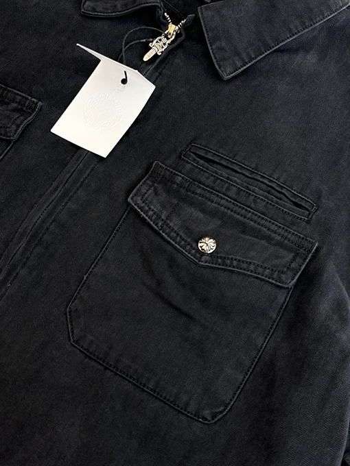 クロムハーツ 新作ヘリンボーン柄ウォッシュワークウェア中綿ジャケット