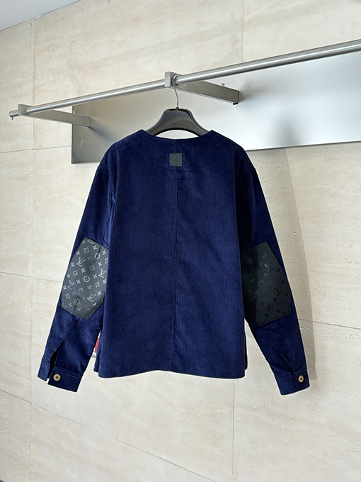 ルイヴィトン Vネックコーデュロイモノグラムパッチワークジャケット