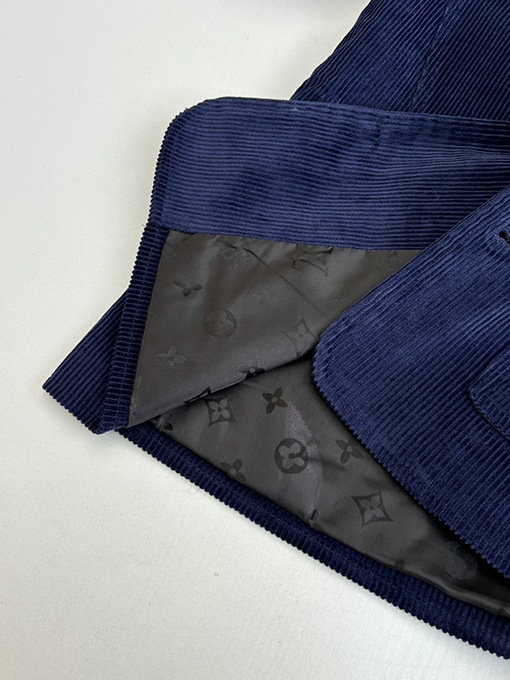 ルイヴィトン Vネックコーデュロイモノグラムパッチワークジャケット