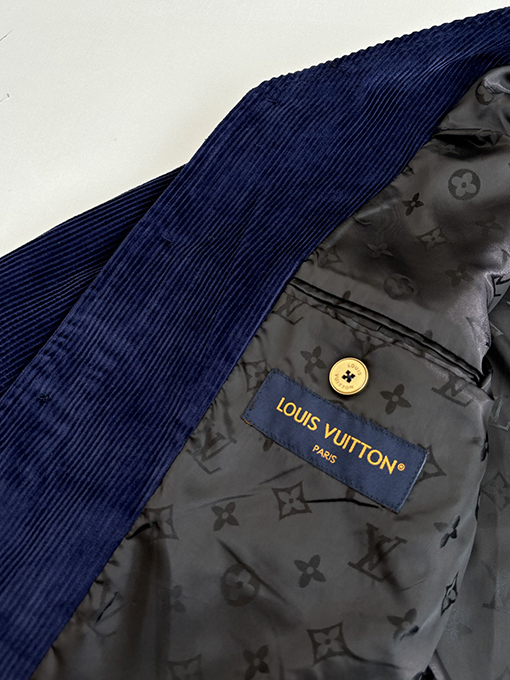 ルイヴィトン Vネックコーデュロイモノグラムパッチワークジャケット