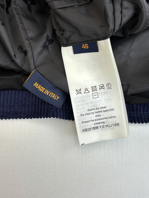 ルイヴィトン Vネックコーデュロイモノグラムパッチワークジャケット