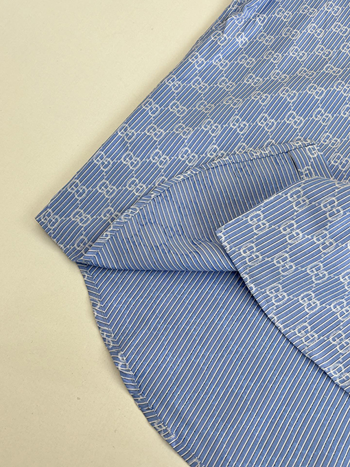 グッチスーパーコピー ダブルG オールオーバー ジャカード コットンカラー 長袖シャツ