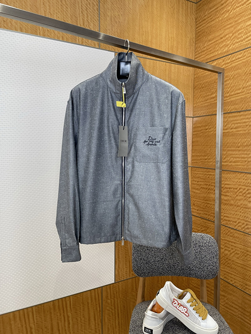 ディオール ポケット刺繍スタンドカラージャケット