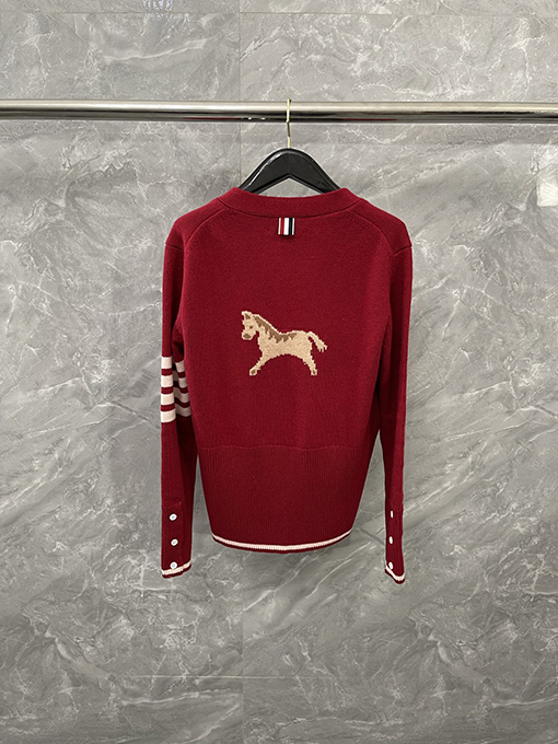 トムブラウンコピー 新しい馬柄ニットカーディガン