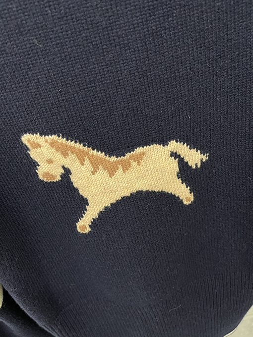 トムブラウンコピー 新しい馬柄ニットカーディガン