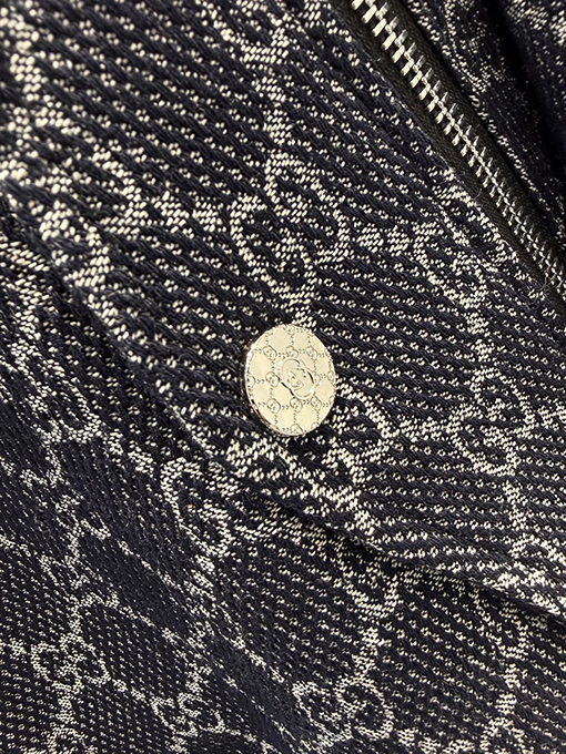 グッチコピー GUCCI クラシックな全面ロゴプリントのベースボールカラージャケット