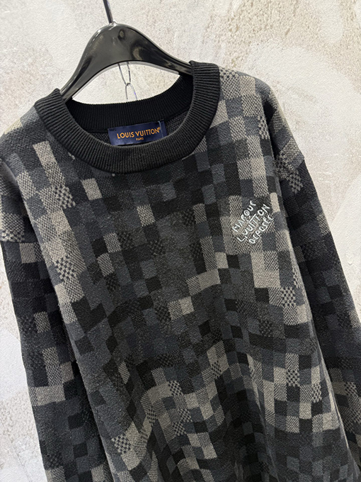 ルイヴィトンコピー Damier 新作カモフラージュ柄プルオーバーニットセーター