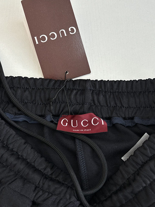 グッチ サイドステッチプレーンニットドローストリングカジュアルパンツ