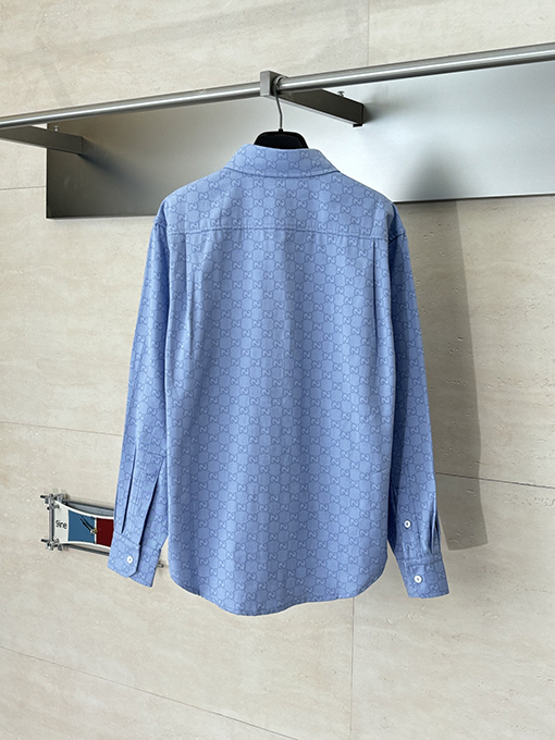 グッチ 限定馬年馬術スポーツ刺繍入りダブルGプリントシャツ