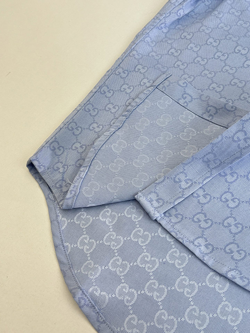 グッチ 限定馬年馬術スポーツ刺繍入りダブルGプリントシャツ