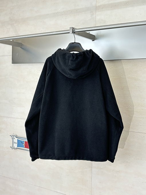 プラダ ロゴフリース ジップアップ フードジャケット