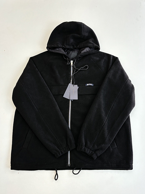 プラダ ロゴフリース ジップアップ フードジャケット