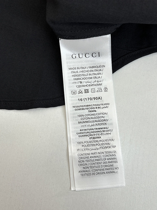 グッチスーパーコピー 尖った襟のシングルブレスト長袖シャツ