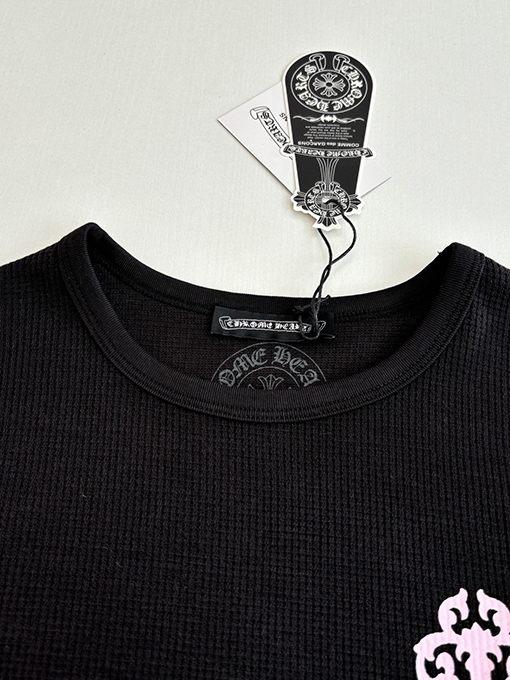 クロムハーツ Ch レディースフィギュアサンスクリットプリントワッフル長袖シャツ