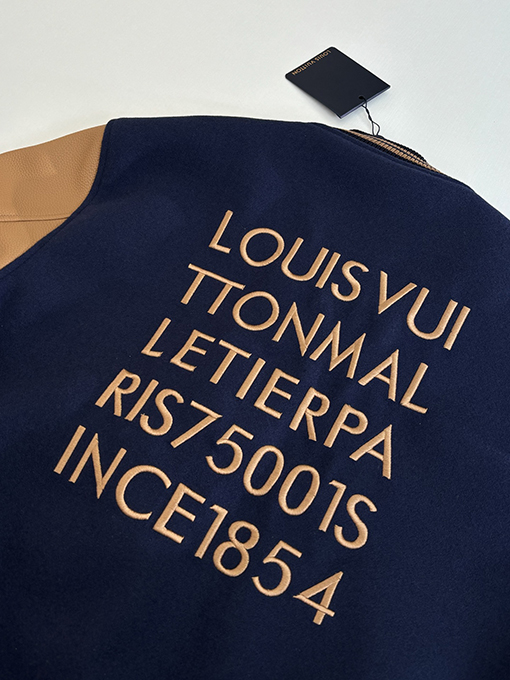 ルイヴィトンスーパーコピー 手作りのビーズラインストーンパッチワークベースボールジャケット