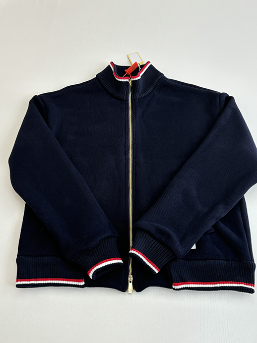 ルイヴィトン コーヒー色の刺繍入り文字入りラムウールジャケット