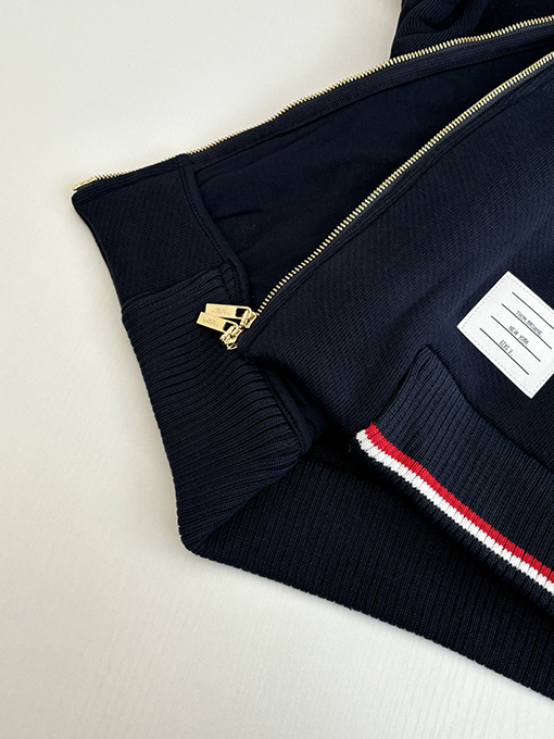 ルイヴィトン コーヒー色の刺繍入り文字入りラムウールジャケット