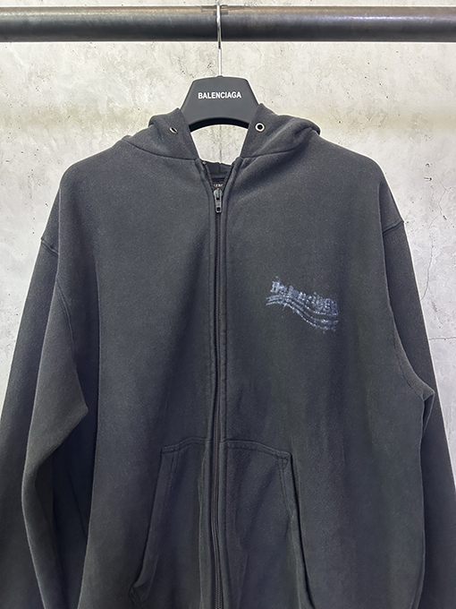 バレンシアガ BALENCIAGA コーラのぼかしプリントウォッシュジップアップジャケット