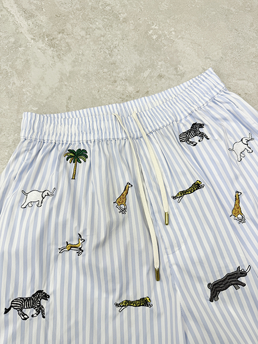 ルイヴィトン The Darjeeling Limited 刺繍ストライプショートパンツ