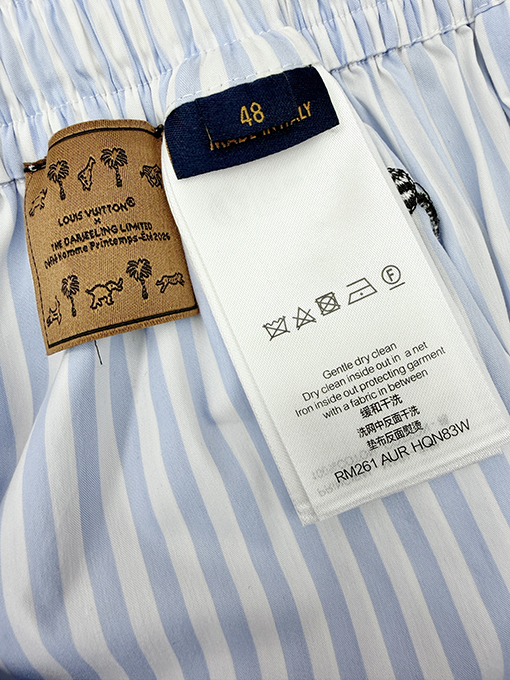 ルイヴィトン The Darjeeling Limited 刺繍ストライプショートパンツ