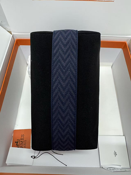 エルメス ハンドバッグ HERMESポーチ ブリッド ア ブラックGM ジグザグ キャンバス