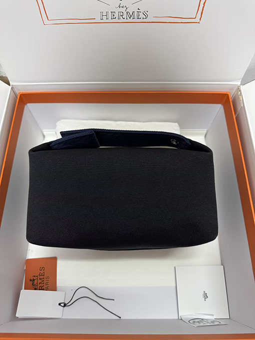 エルメス ハンドバッグ HERMESポーチ ブリッド ア ブラックGM ジグザグ キャンバス