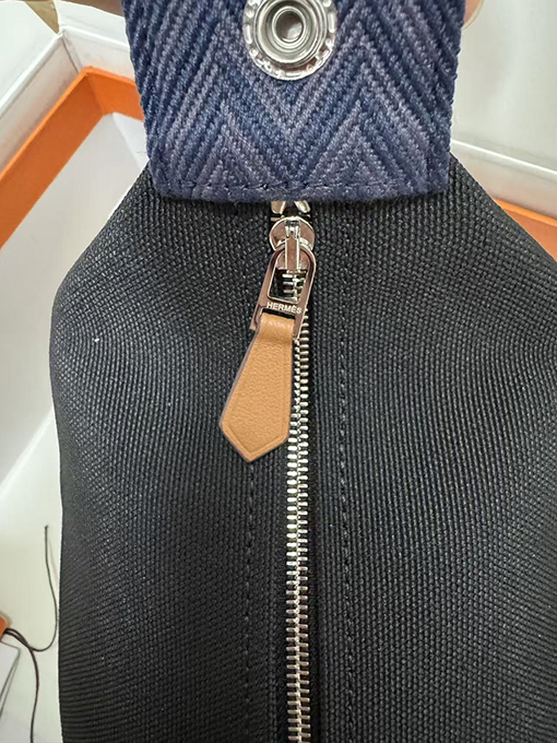 エルメス ハンドバッグ HERMESポーチ ブリッド ア ブラックGM ジグザグ キャンバス